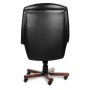 Zurich A (Черная кожа/темный орех) Кресло руководителя