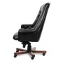 Zurich A (Черная кожа/темный орех) Кресло руководителя