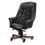 Zurich A (Черная кожа/темный орех) Кресло руководителя