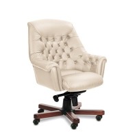 Zurich B (Бежевая кожа/темный орех) Кресло руководителя