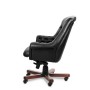 Zurich B (Черная кожа/темный орех) Кресло руководителя