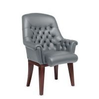 Zurich BD (Серая кожа/темный орех) Конференц-кресло