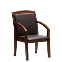 Zurich DL (Коричневая кожа/темный орех) Конференц-кресло