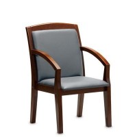 Zurich DL (Серая кожа/темный орех) Конференц-кресло