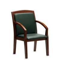 Zurich DL (Зеленая кожа/темный орех) Конференц-кресло