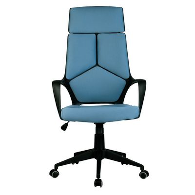Riva Chair IQ Rv 8989 (синяя ткань, черный пластик) Кресло офисное