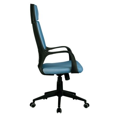 Riva Chair IQ Rv 8989 (синяя ткань, черный пластик) Кресло офисное