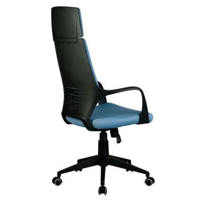 Riva Chair IQ Rv 8989 (синяя ткань, черный пластик) Кресло офисное