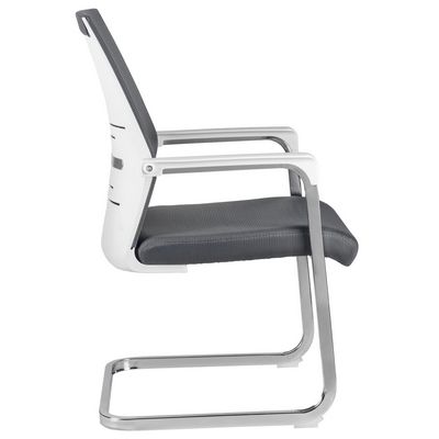 Riva Chair D819 (серая сетка, белый пластик) Конференц-кресло