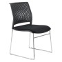 Riva Chair D918B (черный пластик, ткань черная) Конференц-кресло