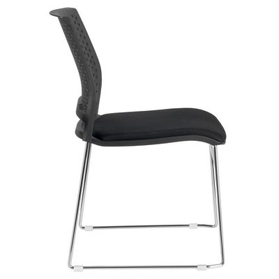 Riva Chair D918B (черный пластик, ткань черная) Конференц-кресло