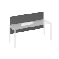 A4 839 АР (Антрацит премиум) Экран настольный фронтальный большой для стола 1800 с кабель-каналом