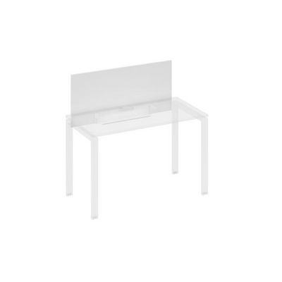 A4 831 БП (Белый премиум) Экран настольный фронтальный для стола 1200 с кабель-каналом