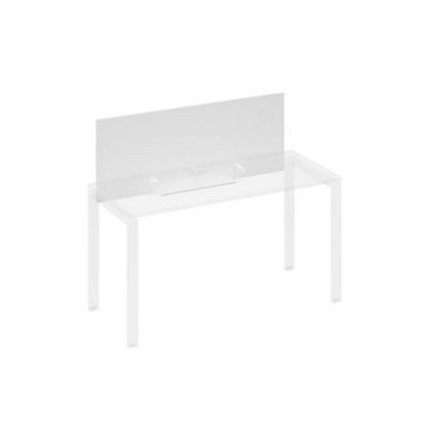 A4 832 БП (Белый премиум) Экран настольный фронтальный для стола 1400 с кабель-каналом