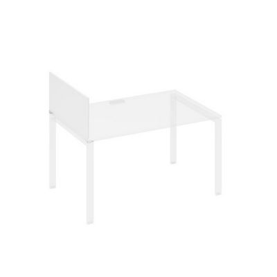 A4 854 БП (Белый премиум) Экран настольный боковой/промежуточный ДСП с кронштейнами