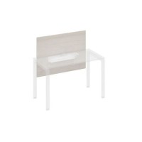 A4 836 ДШ (Дуб шамони) Экран настольный фронтальный большой для стола 1200 с кабель-каналом