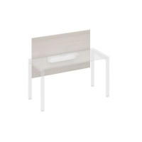 A4 837 ДШ (Дуб шамони) Экран настольный фронтальный большой для стола 1400 с кабель-каналом