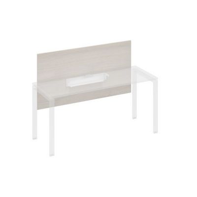 A4 838 ДШ (Дуб шамони) Экран настольный фронтальный большой для стола 1600 с кабель-каналом