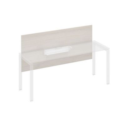 A4 839 ДШ (Дуб шамони) Экран настольный фронтальный большой для стола 1800 с кабель-каналом