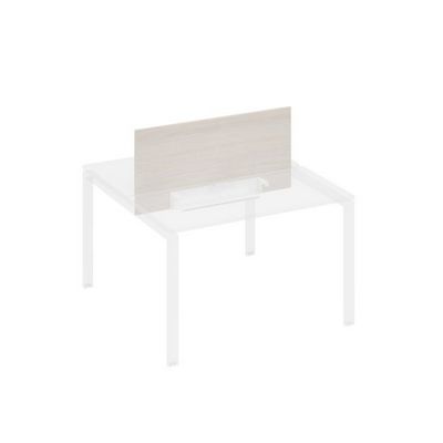 A4 846 ДШ (Дуб шамони) Экран настольный фронтальный для стола 1200 с двумя кабель-каналами