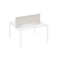 A4 847 ДШ (Дуб шамони) Экран настольный фронтальный для стола 1400 с двумя кабель-каналами