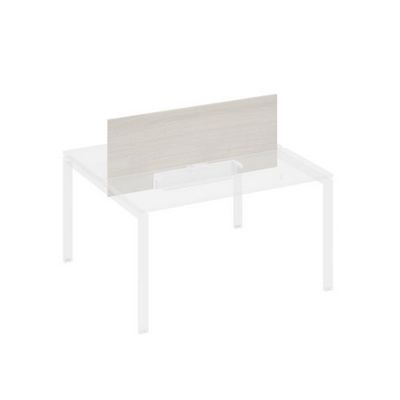 A4 847 ДШ (Дуб шамони) Экран настольный фронтальный для стола 1400 с двумя кабель-каналами