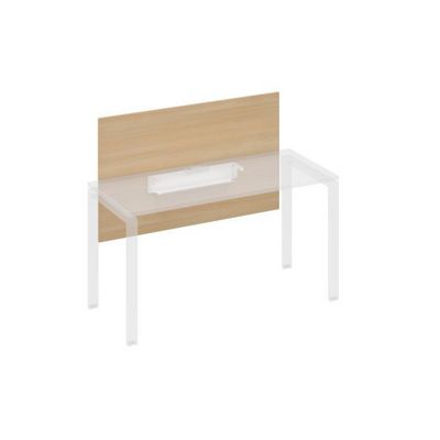 A4 837 НД (Натуральный дуб) Экран настольный фронтальный большой для стола 1400 с кабель-каналом