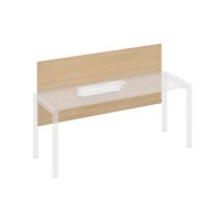 A4 839 НД (Натуральный дуб) Экран настольный фронтальный большой для стола 1800 с кабель-каналом