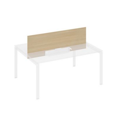 A4 848 НД (Натуральный дуб) Экран настольный фронтальный для стола 1600 с двумя кабель-каналами