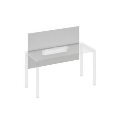 A4 837 СЕ (Серый) Экран настольный фронтальный большой для стола 1400 с кабель-каналом