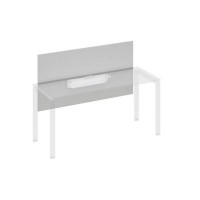 A4 838 СЕ (Серый) Экран настольный фронтальный большой для стола 1600 с кабель-каналом