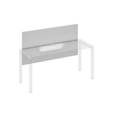 A4 838 СЕ (Серый) Экран настольный фронтальный большой для стола 1600 с кабель-каналом