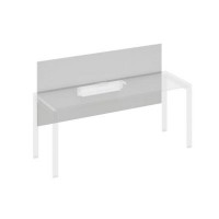 A4 839 СЕ (Серый) Экран настольный фронтальный большой для стола 1800 с кабель-каналом