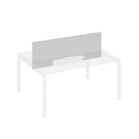 A4 848 СЕ (Серый) Экран настольный фронтальный для стола 1600 с двумя кабель-каналами