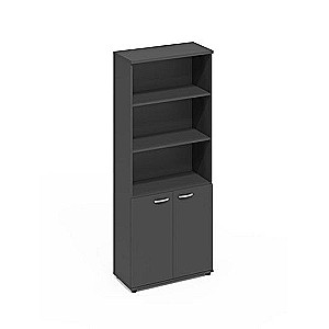 A4 9371 АР (Антрацит премиум) Шкаф для документов полузакрытый