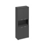 A4 9374 АР (Антрацит премиум) Шкаф для документов 4-дверный с открытой нишей
