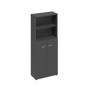 A4 9378 АР (Антрацит премиум) Шкаф для документов полузакрытый