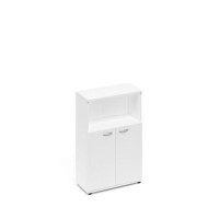 A4 9363 БП (Белый премиум) Шкаф средний полузакрытый