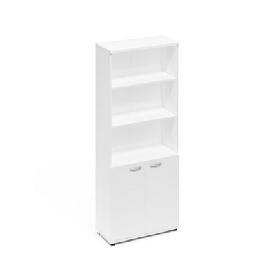 A4 9371 БП (Белый премиум) Шкаф для документов полузакрытый