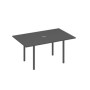 А4 А2 121 АР (Антрацит премиум/Антрацит) Стол для переговоров 160 прямой на каркасе DUE