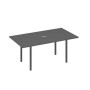 А4 А2 122 АР (Антрацит премиум/Антрацит) Стол 180 прямой для переговоров каркас DUE