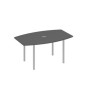 А4 С2 111 АР (Антрацит премиум/Серый) Стол 160 для переговоров на каркасе DUE