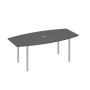 А4 С2 113 АР (Антрацит премиум/Серый) Стол для переговоров 200 на каркасе DUE