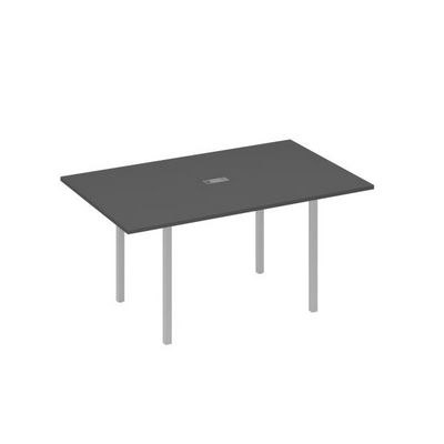 А4 С2 121 АР (Антрацит премиум/Серый) Стол для переговоров 160 прямой на каркасе DUE