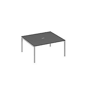 А4 С2 136 АР (Антрацит премиум/Серый) Стол 160 с опорами DUE для переговоров
