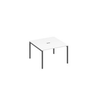 А4 А2 131 БП (Белый премиум/Антрацит) Стол 120 для переговорный на каркасе DUE