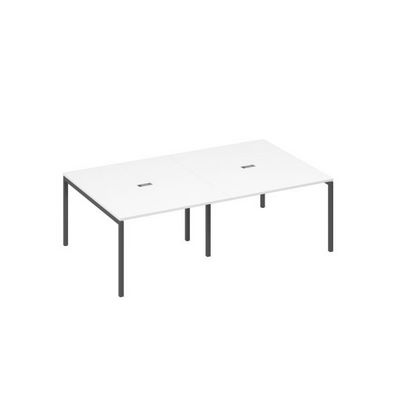 А4 А2 134-2 БП (Белый премиум/Антрацит) Стол 240 для переговоров на каркасе DUE металл