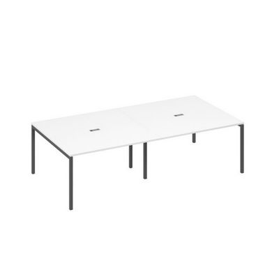 А4 А2 135-2 БП (Белый премиум/Антрацит) Стол 280 переговорный на каркасе DUE