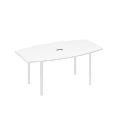 А4 Б2 112 БП (Белый премиум/Белый) Стол для переговоров 180 опоры DUE