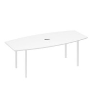А4 Б2 114 БП (Белый премиум/Белый) Стол для переговоров 220 с каркасом DUE